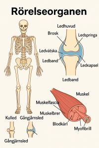 Rörelseorganen – Skelett, Leder och Muskler